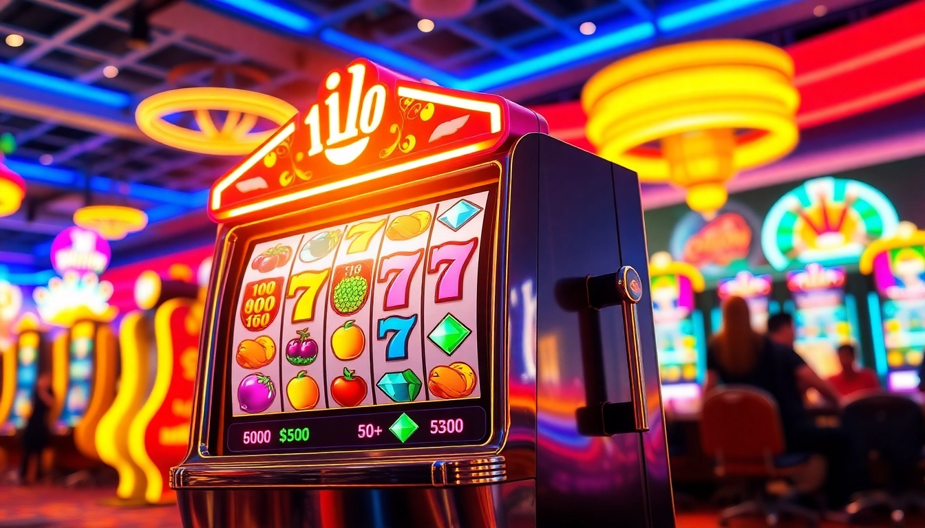 Jelajahi pengalaman bermain mild88 slot dengan mesin slot berwarna-warni yang menampilkan keberuntungan.